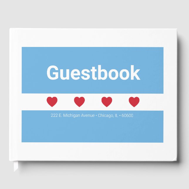 Airbnb | Gästbok | Chicago | Vit (Framsida)