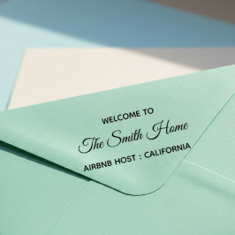 Airbnb Host Welcome Address Self Inking Stamp Självfärgande Stämpel