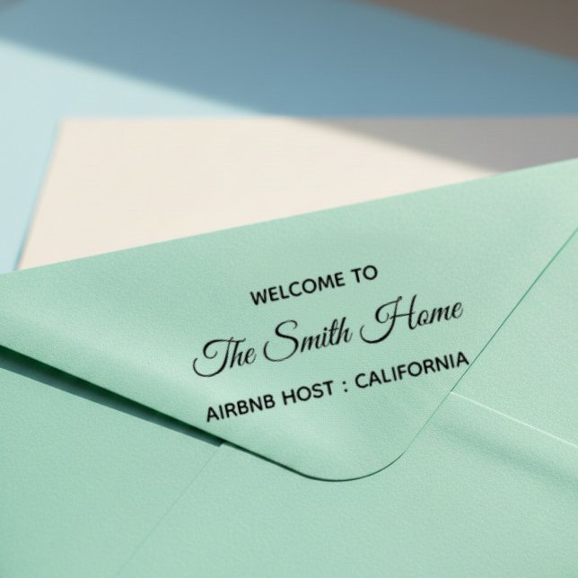 Airbnb Host Welcome Address Self Inking Stamp Självfärgande Stämpel (Skapare uppladdad)