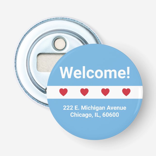 Airbnb | Magnet Flaska-öppnare | Chicago Flasköppnare (Framsidan)