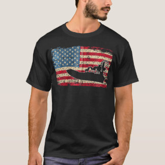 Airboat America Flagga I Patriotic Airboat-kapten  T Shirt