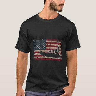 Airboat America Flagga I Patriotic Airboat-kapten T Shirt