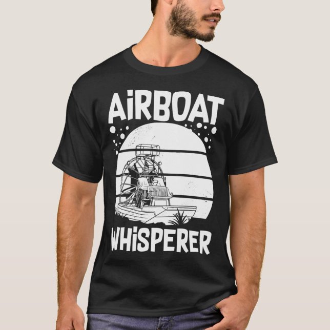 Airboat Fanboat Rc Hydroplane Racing Swamp Boat Ri T Shirt (Framsida)