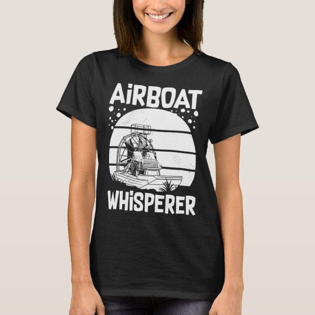 Airboat Fanboat Rc Hydroplane Racing Swamp Boat Ri T Shirt (Framsida)