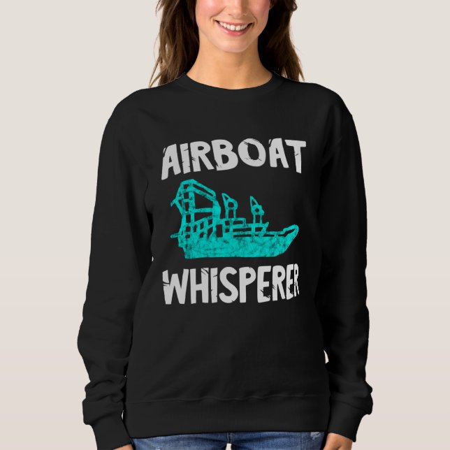 Airboat Whisperer Swamp Hydroplane Fanboat Propell T Shirt (Framsida)