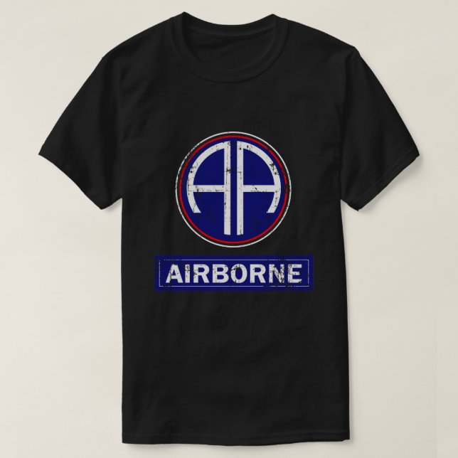 Airborne Paratrooper Jump Vingar T Shirt (Design framsida)