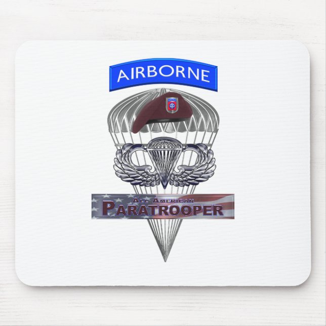 Airborne Tab Steel Paratrooper Jump Vingar Musmatta (Framsidan)
