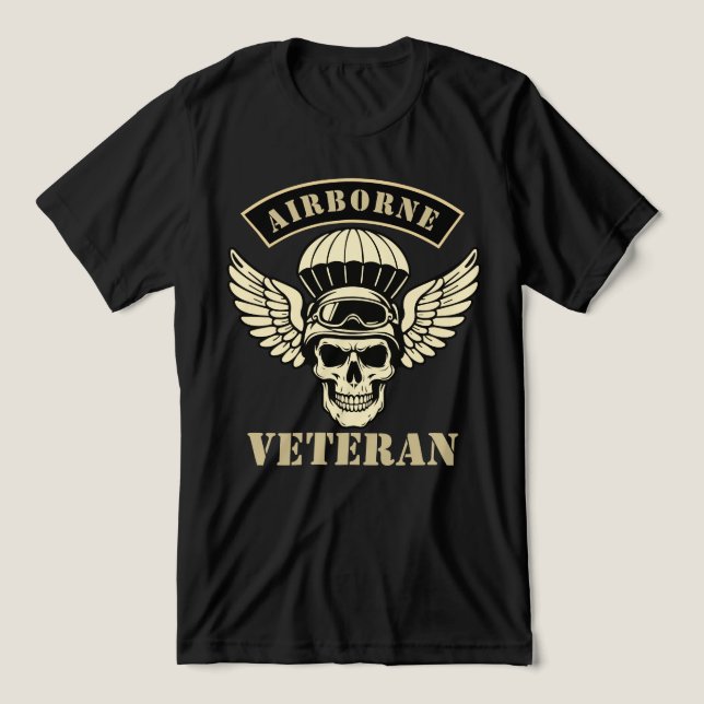 Airborne Veteran T Shirt (Design Framsida)