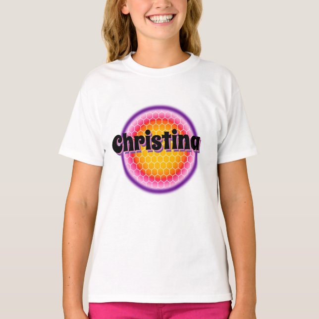 Airbrush personlig namn T-Shirt (Framsida)