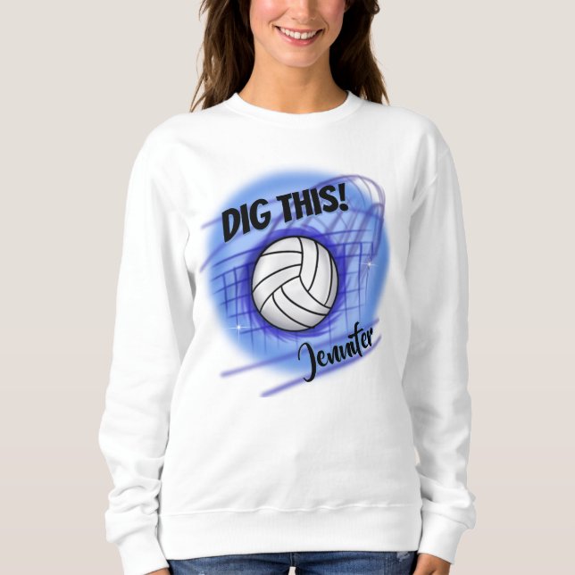 Airbrush Volleyball personlig T-Shirt (Framsida)