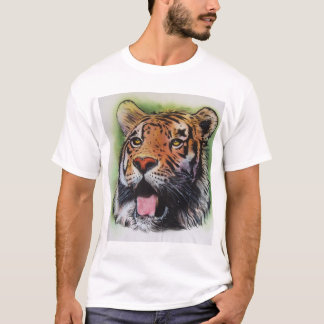 Airbrushed tigerskjorta tee shirt