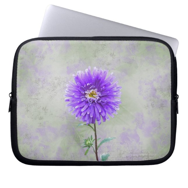 Airbruzed Dahlia Laptop Sleeve (Framsidan)