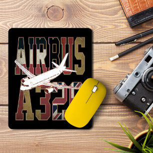 Airbus a320 Jetliner. Vintage Flaggor Musmatta