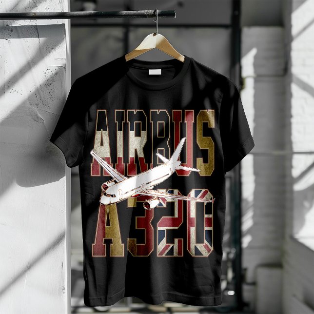 Airbus a320 Jetliner. Vintage Flaggor T Shirt (Skapare uppladdad)