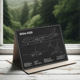 Airbus A320 - Planer för flygplansskiss Teckning P Tack Kort