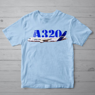 Airbus A320 Vattenfärgsprofil teckning T Shirt