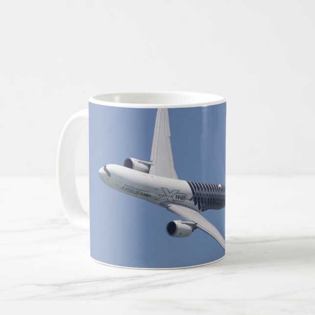 Airbus A350 under flygning Kaffemugg (Framsida vänster)