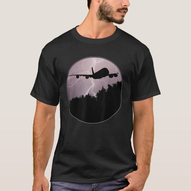 Airbus A380 Aviation Flygplan Spotting T Shirt (Framsida)