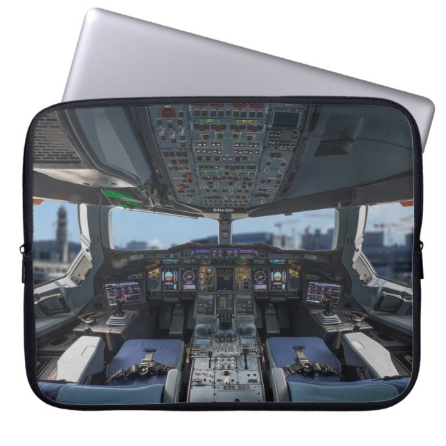 Airbus A380 Cockpit Laptop Fodral (Framsidan)