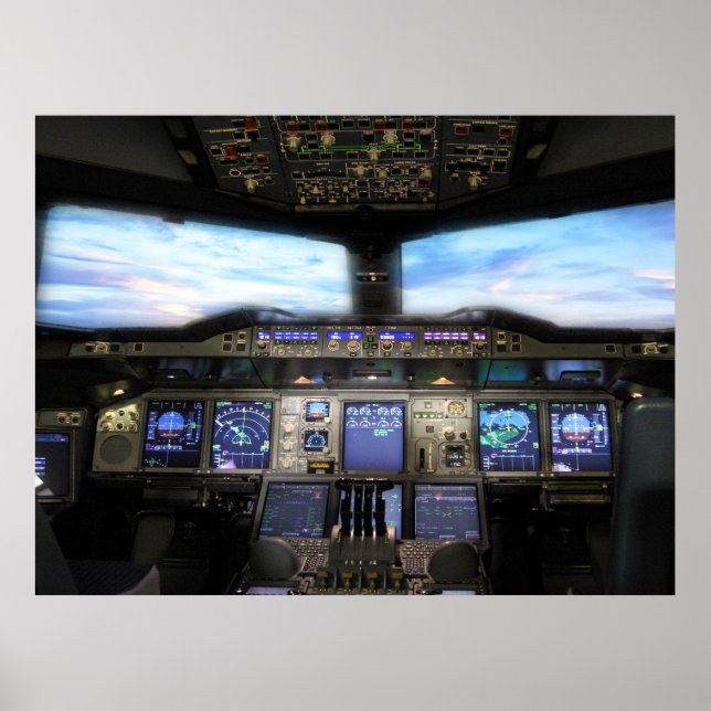 Airbus A380 Cockpit Poster (Framsidan)