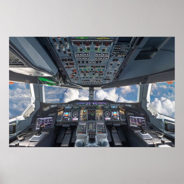 Airbus A380 Cockpit Poster (Framsidan)
