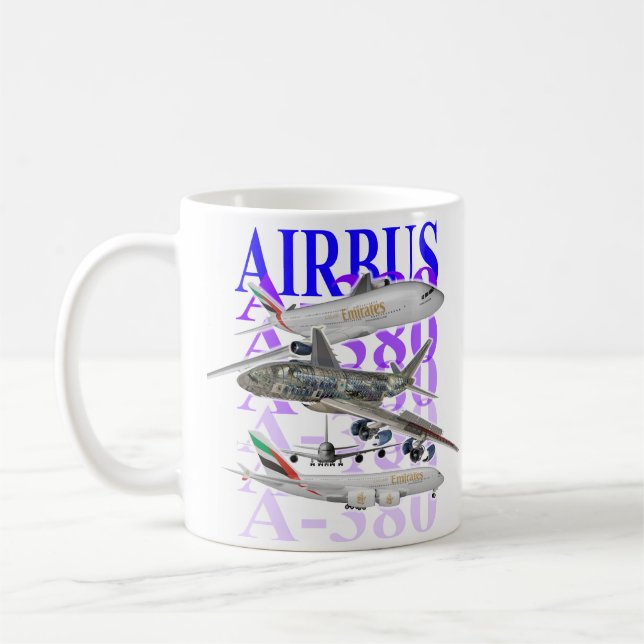 Airbus A-380 Kaffemugg (Vänster)