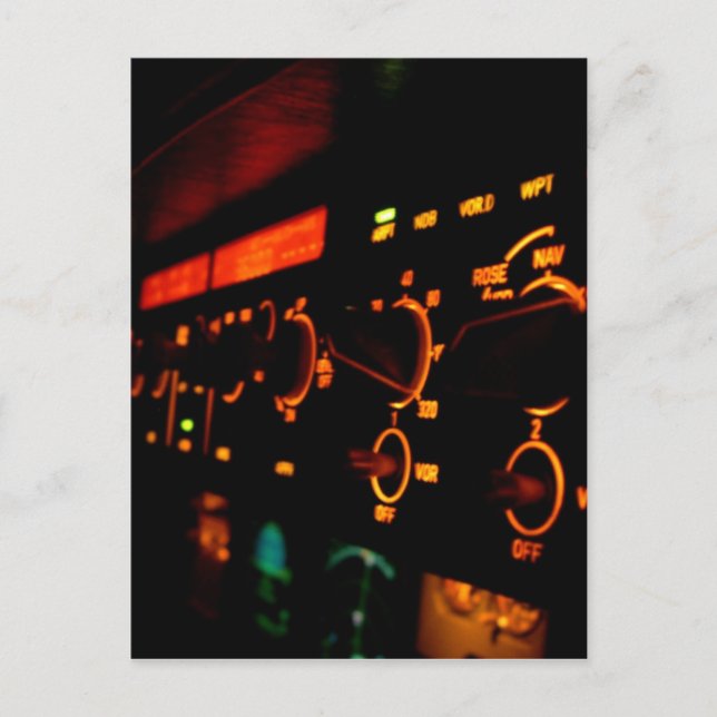 Airbus Cockpit Detalj 5 Vykort (Framsida)