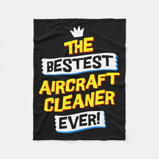 Aircraft Cleaner, Funny Job Occupation  Fleecefilt (Framsidan)