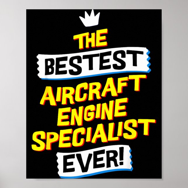 Aircraft Engine Specialist, Funny Job Occupation  Poster (Framsidan)