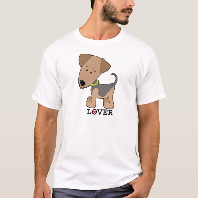 Airdale älskare t shirt (Framsida)