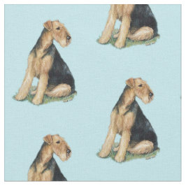 Airdale Hund Art Fabric Tyg