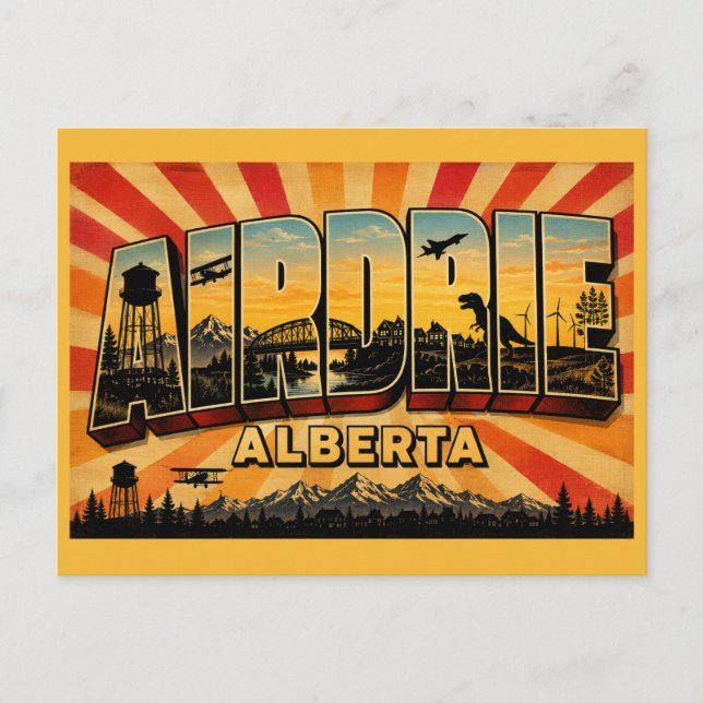 Airdrie Alberta Snabbt Växande Förort Vykort (Framsida)