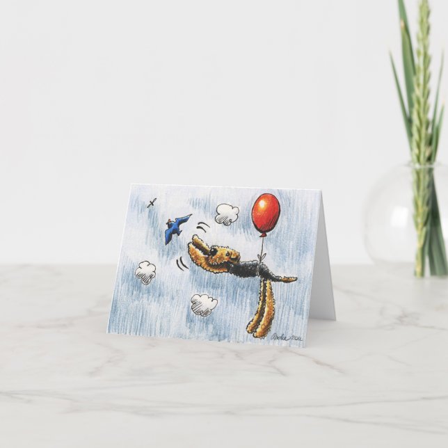 Aire-Balloon Airedale Terrier Kort (Framsida)