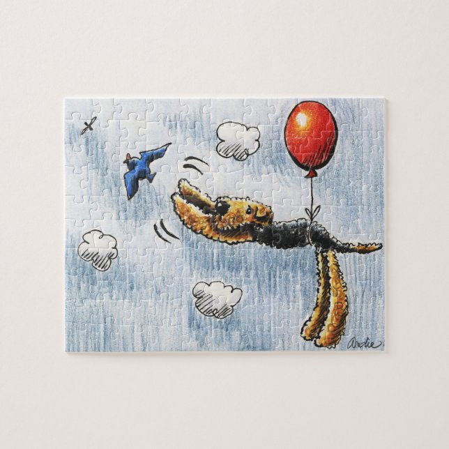 Aire-Balloon Airedale Terrier Pussel (Horisontell)