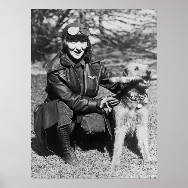 Airedale and Aviatrix, tidigt 1920-talet Poster (Framsidan)