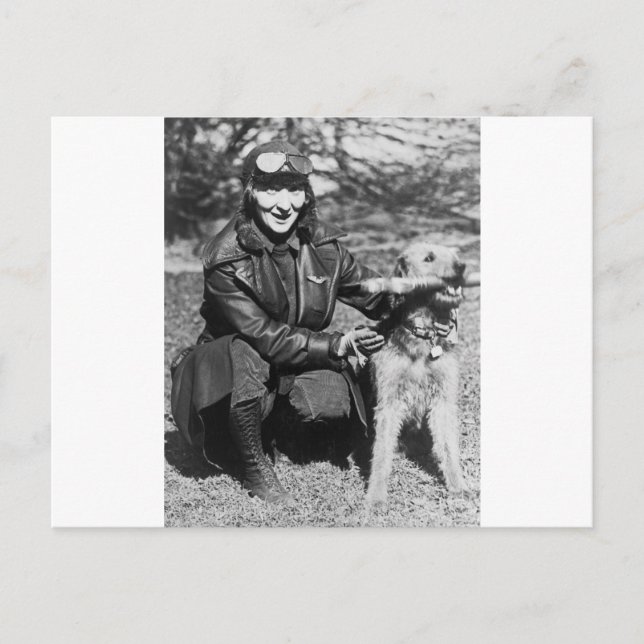 Airedale and Aviatrix, tidigt 1920-talet Vykort (Framsida)