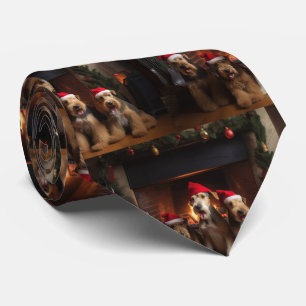 Airedale av julgranen slips