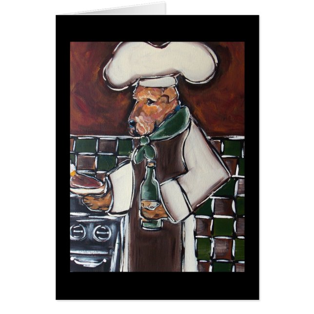 Airedale Chef Hälsningskort (Framsidan)