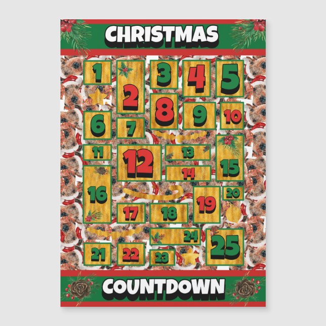 Airedale Dog Countdown Jul Adventskalender (Framsida)