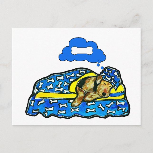 Airedale Drömmar Vykort (Framsida)