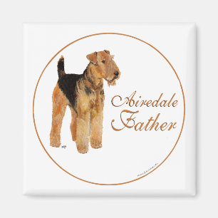 Airedale Fars Dag Magnet