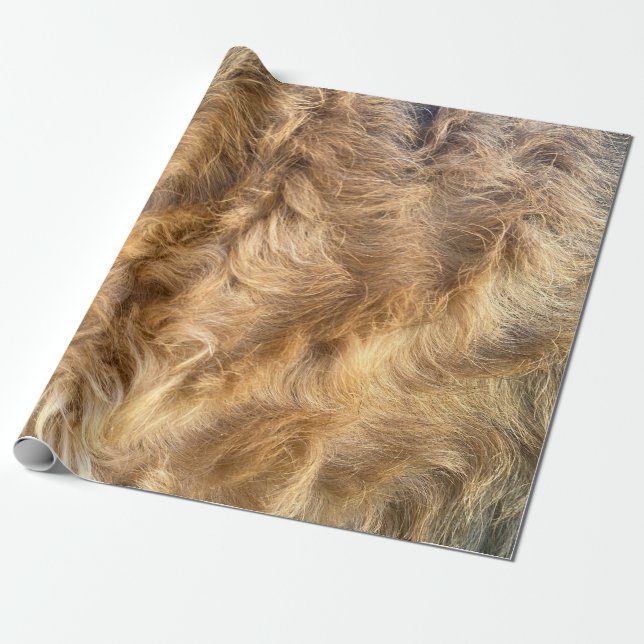 Airedale Hair Wrapping Paper Presentpapper (Utrullad)