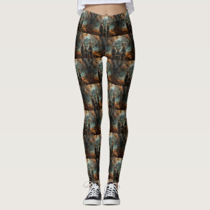 Airedale Halloween Natt Hund Delight Leggings