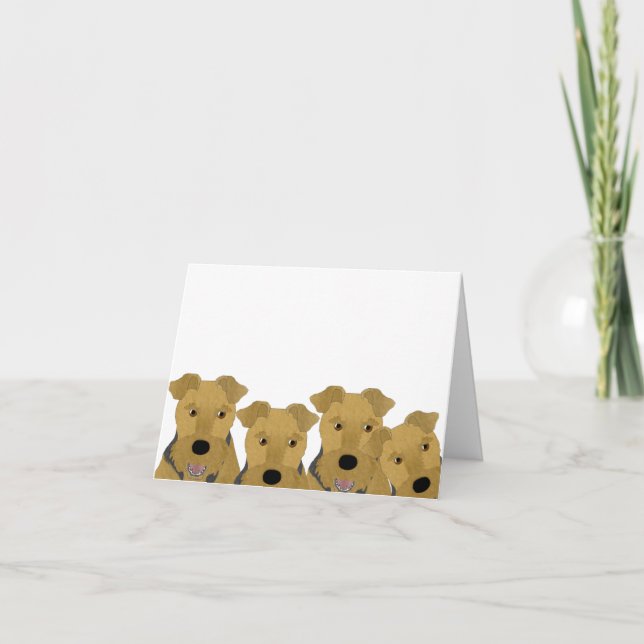 Airedale-hälsningskort Kort (Framsida)