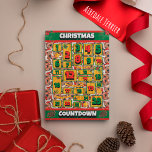 Airedale Hund Coundown jul Advent Calendar Julkort<br><div class="desc">Airedale Hund Countdown jul Calendar-Helgdag har en vattenfärg på en Airedale Terrier med en röd Santa Hat och en röd julklapp.</div>