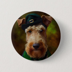 airedale hund in St. Patrick's Day Knapp