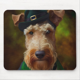 airedale hund in St. Patrick's Day Musmatta