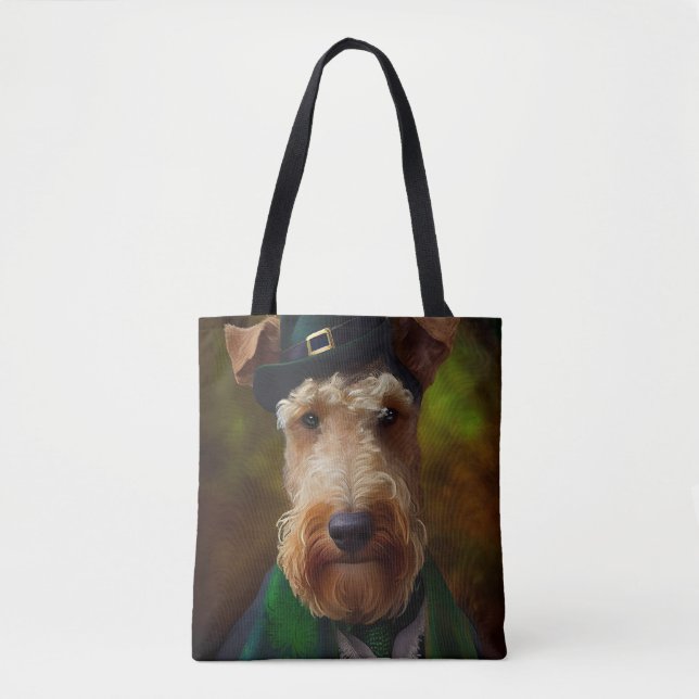 airedale hund in St. Patrick's Day Tygkasse (Framsida)