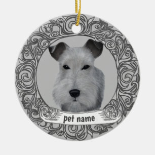 Airedale Hund Minnesornament Julgransprydnad Keramik
