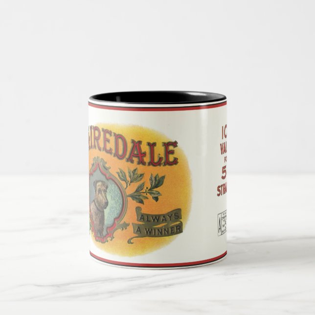 Airedale Hund Mugg (Center)